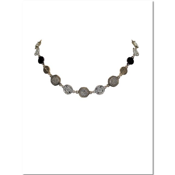 Nine West Vintage America Hammered Disc Necklace EUC - Picture 3 of 8